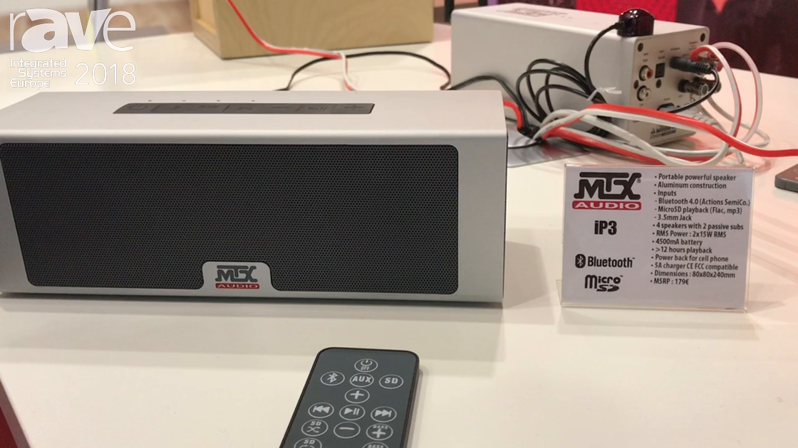 ISE 2018: MTX Audio Presents iP3 Portable Speaker