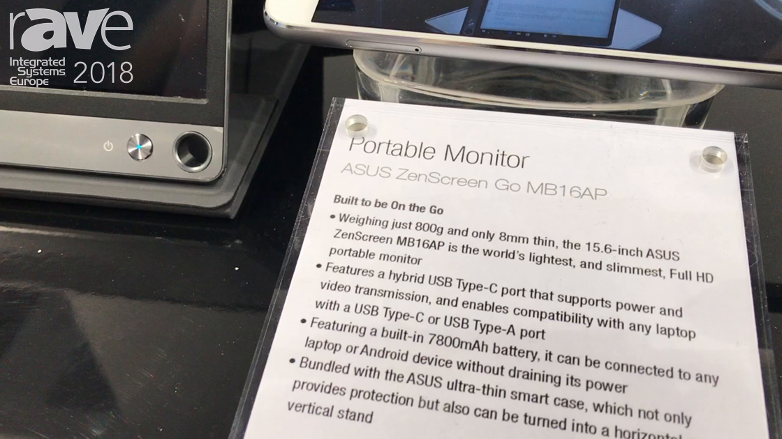 ISE 2018: ASUS Exhibits ZenScreen Go MB16AP Portable Monitor