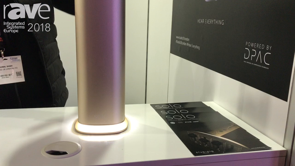 ISE 2018: Studio19 London Introduces solo Bluetooth Wireless Speaker