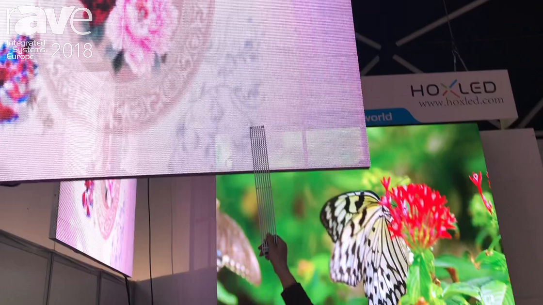 ISE 2018: Shenzhen HOXLED Demos Transparent GOB LED Display for Retail Applications
