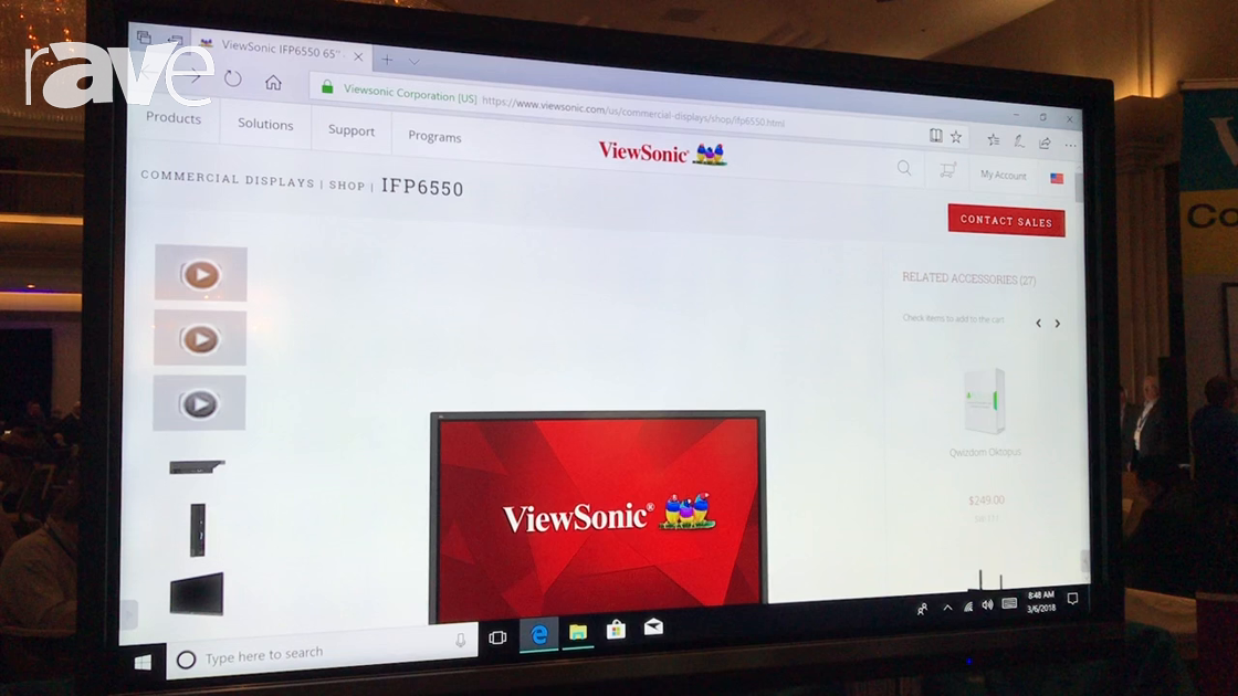 E4 AV Tour: ViewSonic Demos IF6550 65-inch Interactive Collaboration Board with 4K Panel