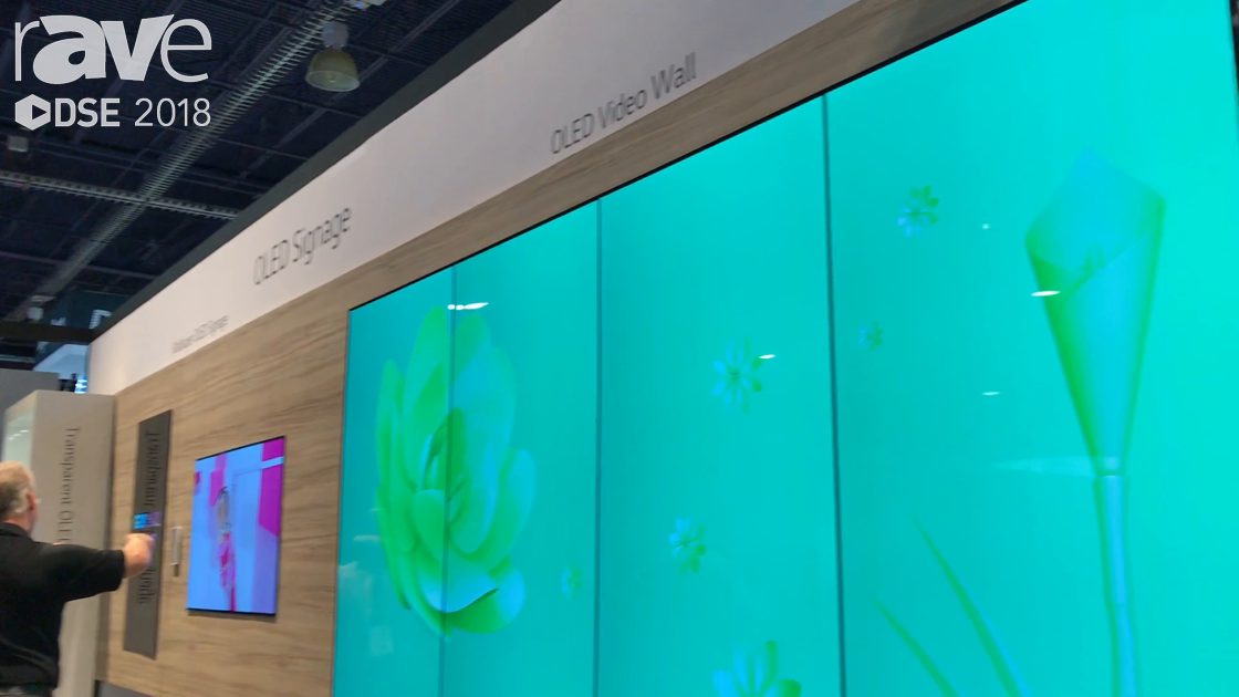 DSE 2018: LG Demos Its 65EV5 Wallpaper OLED Display in a Video Wall