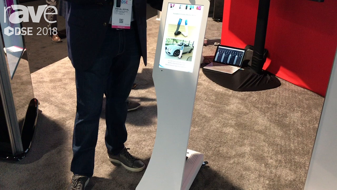 DSE 2018: ABCOM Digital Signage Solutions Shows Swedx Signo 7-Day Battery Operated Kiosk