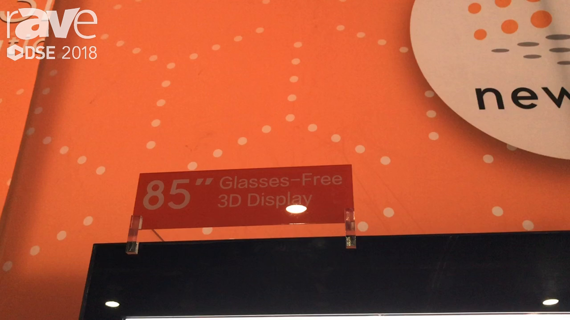 DSE 2018: NEWTOP 3D Solution Co Demos 85″ 3D Display For Retail Use