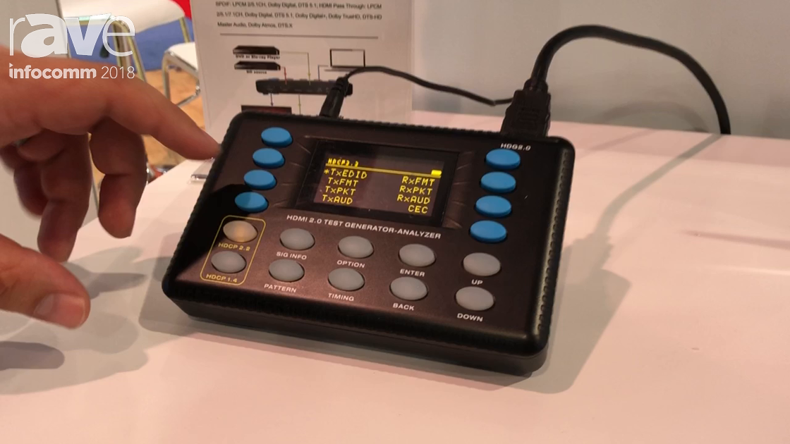 InfoComm 2018: J-Tech Digital Shows the JTECH-18GA HDMI Signal Generator and Analyzer