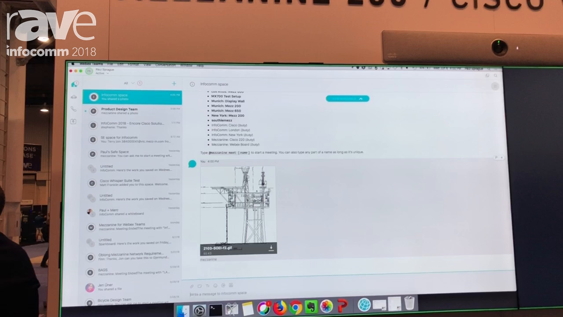 InfoComm 2018: Oblong Shows Integration of Mezzanine With Cisco Webex Teams