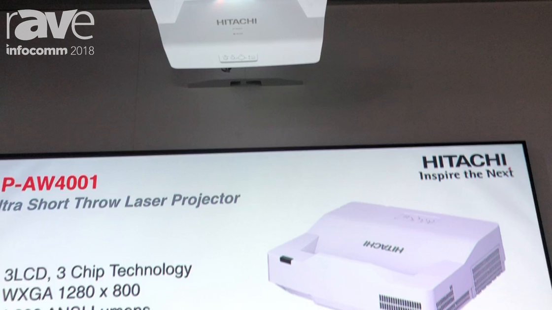 InfoComm 2018: Hitachi Unveils the 4200-Lumen LP-AW4001 3LCD Laser Ultra Short Throw Projector