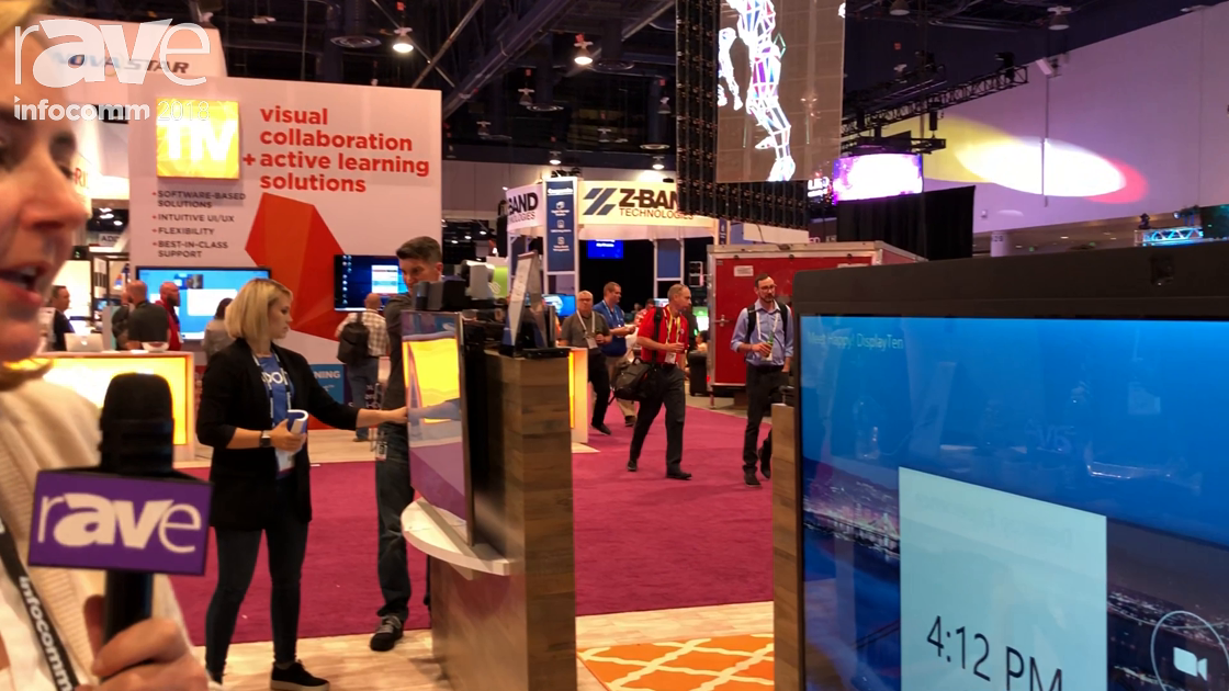 2018 Zoom Demos the Zoom Rooms for Touch on the DisplayTen