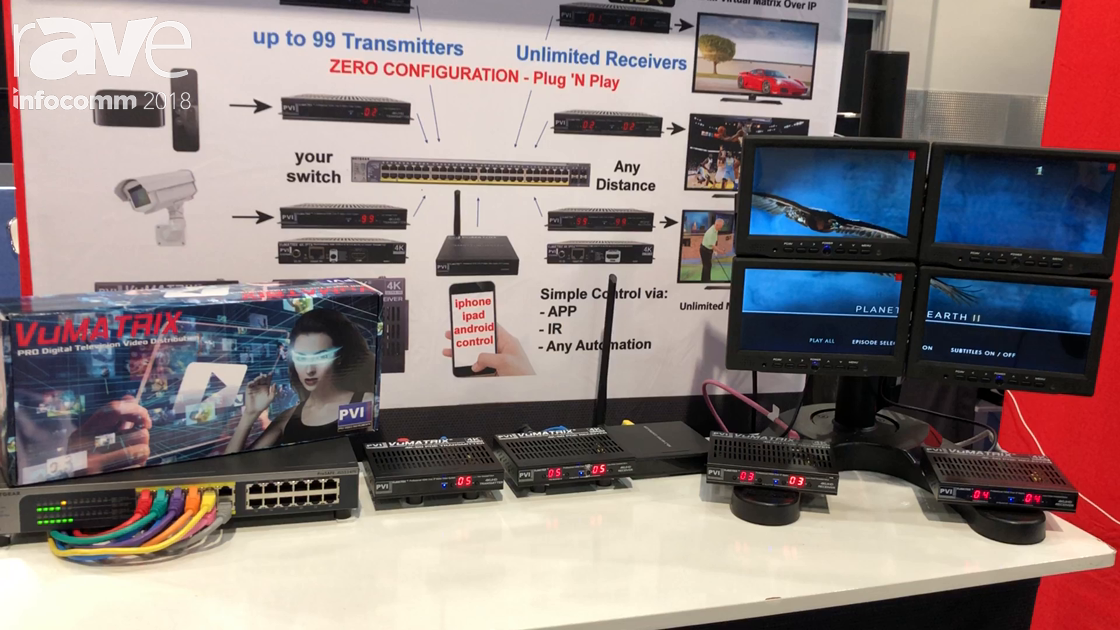 InfoComm 2018: Pro Video Instruments Showcases VuMATRIX HDMI Over IP Video Solution