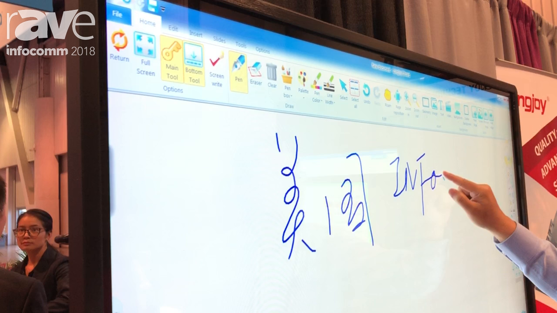 InfoComm 2018: Longjoy Technology Demos the 5501 55″ Interactive Touchscreen Display