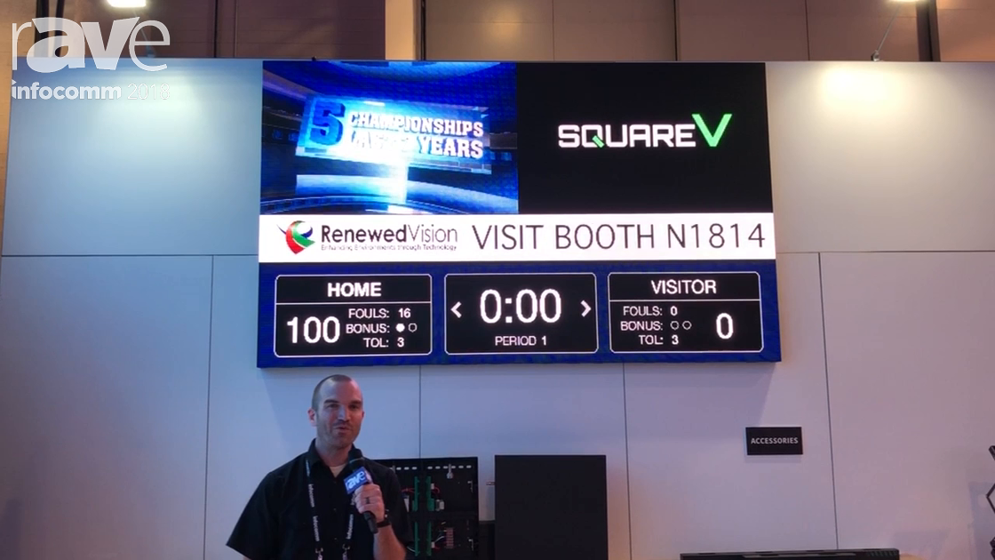 InfoComm 2018: SquareV Highlights 5mm LED Fixed Install SB5 Scoreboard