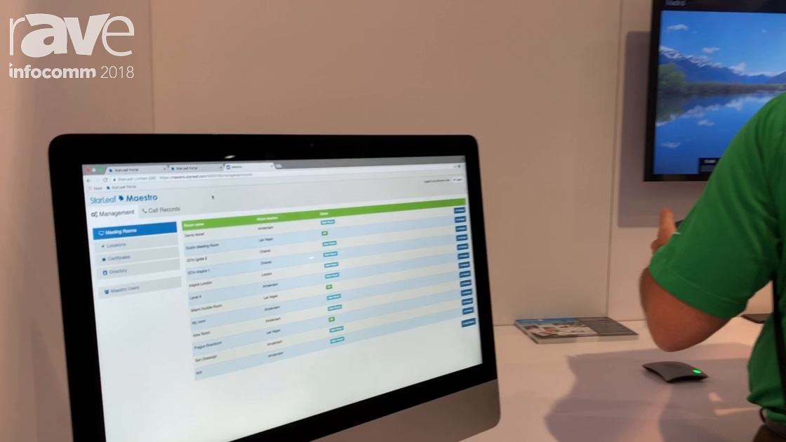 InfoComm 2018: StarLeaf’s Maestro Offers Management and Monitoring of Meeting Rooms