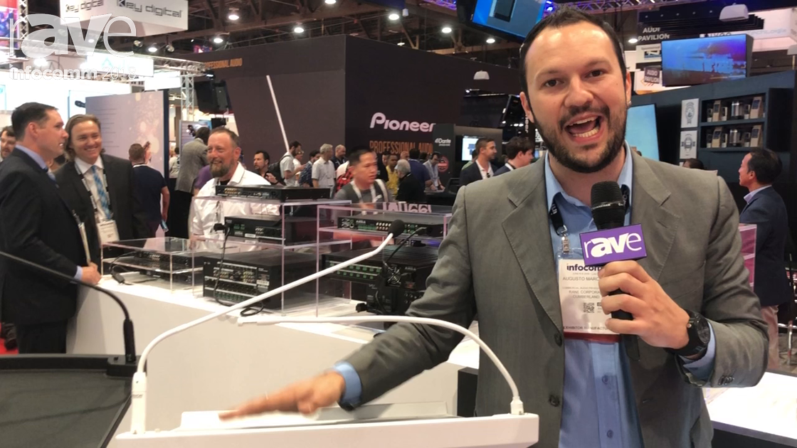 InfoComm 2018: Denon Professional Demos Lectern Active With Active Speaker and Gooseneck Microphone