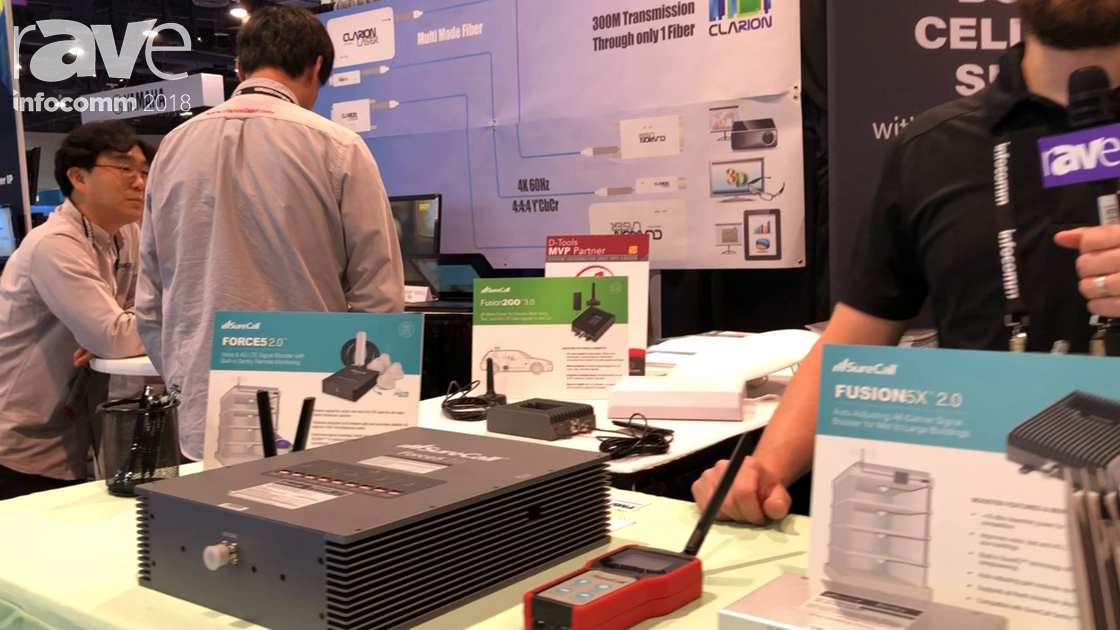 InfoComm 2018: SureCall Shows FORCE5 2.0 Cell Phone Signal Booster and Modem for Remote Monitoring