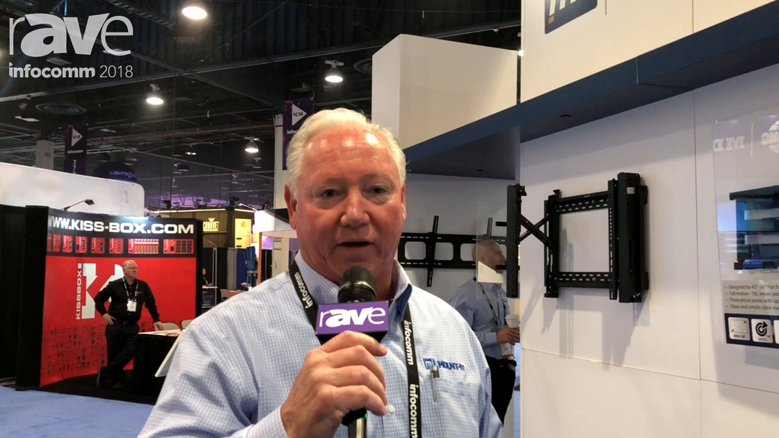 InfoComm 2018: Mount-It Shows MI-372 Pull Out Mount With 41-Inch Extension for Hospitality Market