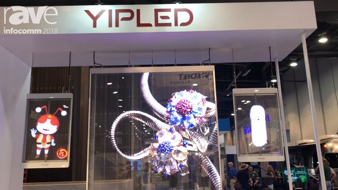 InfoComm 2018: YDEA Demos the YIPLED Transparent Poster Screen