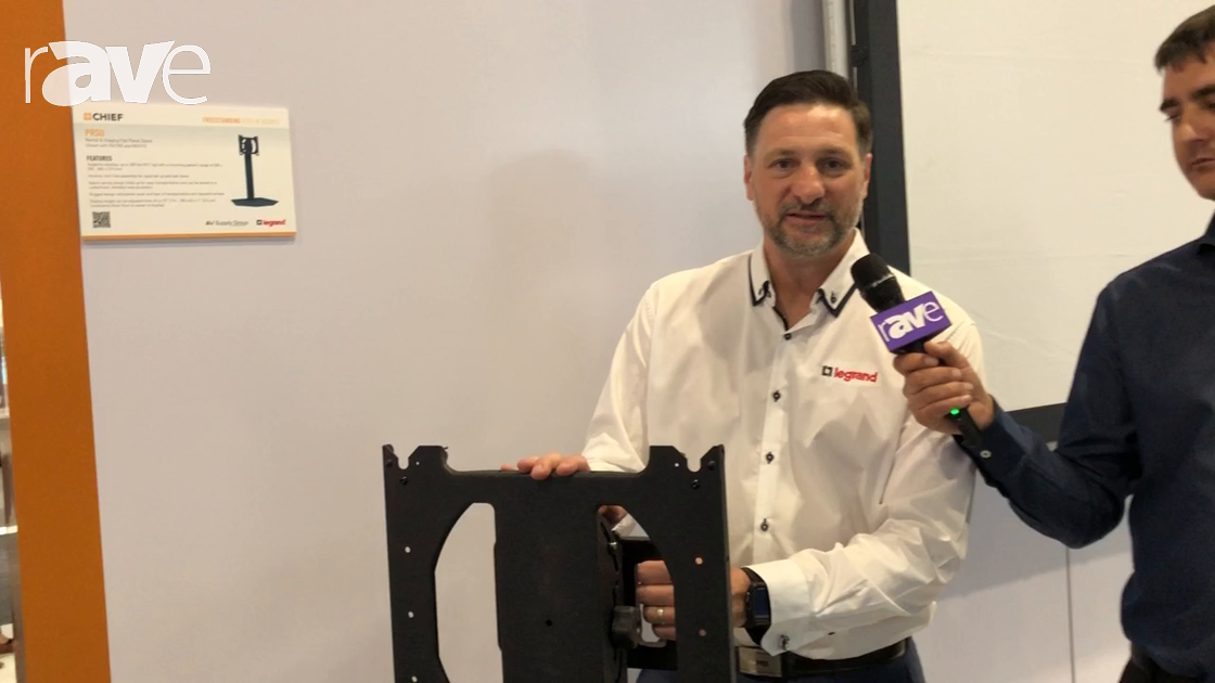 Integrate 2018: Legrand Demos PRSU Rental & Staging Flat Panel Stand