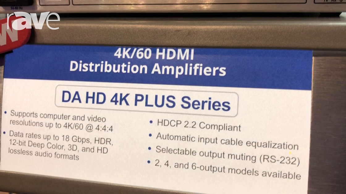 Integrate 2018 Extron Showcases DA HD 4K PLUS Series Distribution
