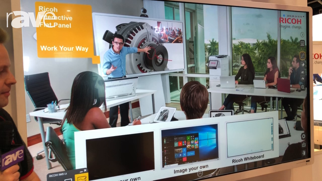 Integrate 2018: Ricoh Presents 84″ UHD Interactive Whiteboard with Windows 10