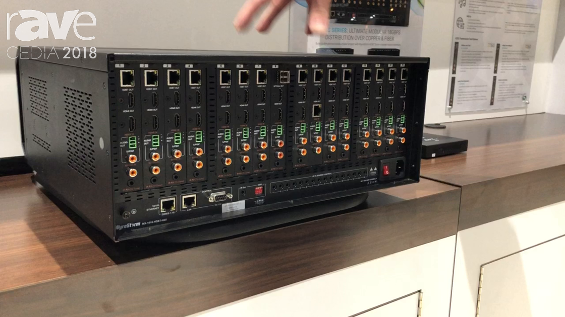 CEDIA 2018: Wyrestorm Showcases H2XC Card-Based HDBaseT 4K Matrix Switcher