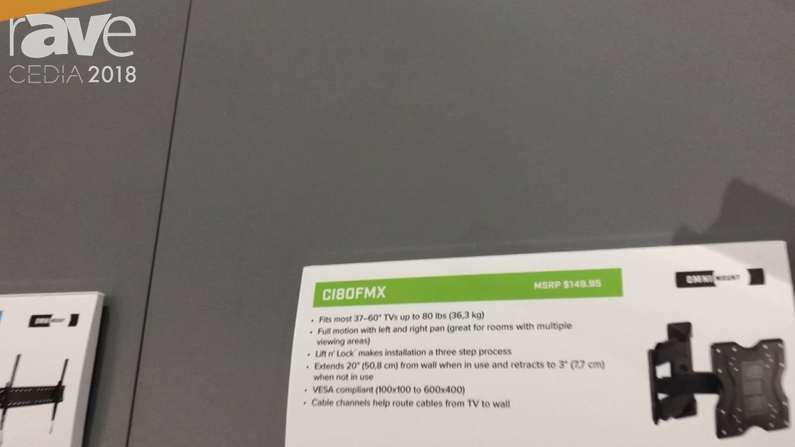 CEDIA 2018: OMNIMOUNT Features Its Professional Extended Articulating Mounts
