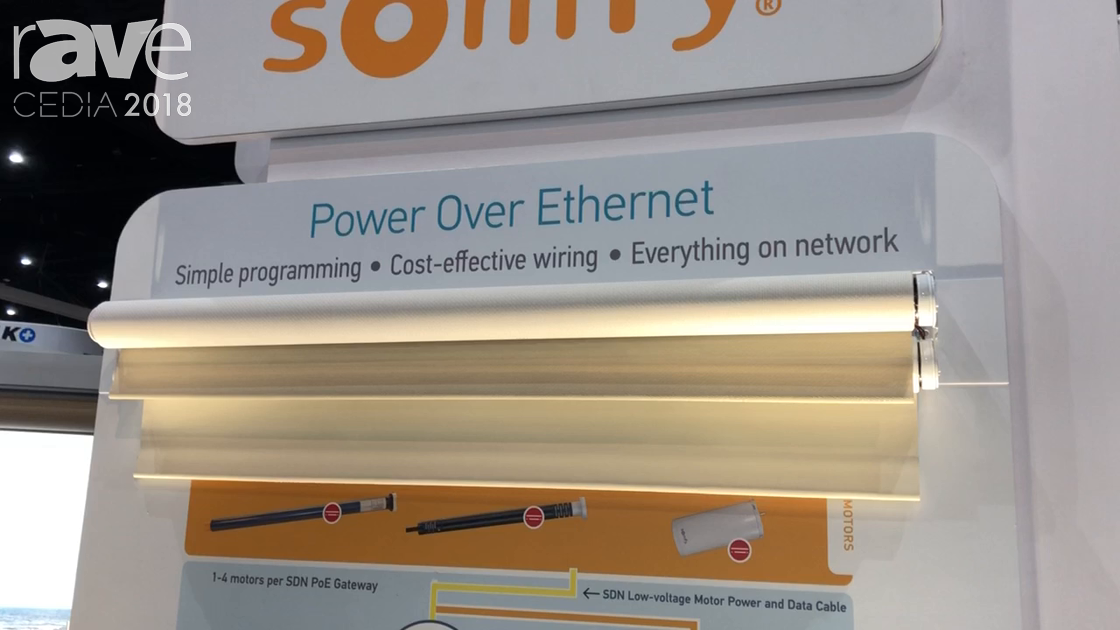 CEDIA 2018: Somfy Systems Shows PoE Gateway for Taking Power and Data to Its Shade Motor Systems