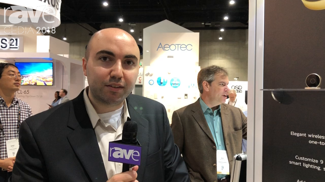 CEDIA 2018: Hogar Shows Off Pebble Portable Touch Button for Control at the Z-Wave Alliance Booth