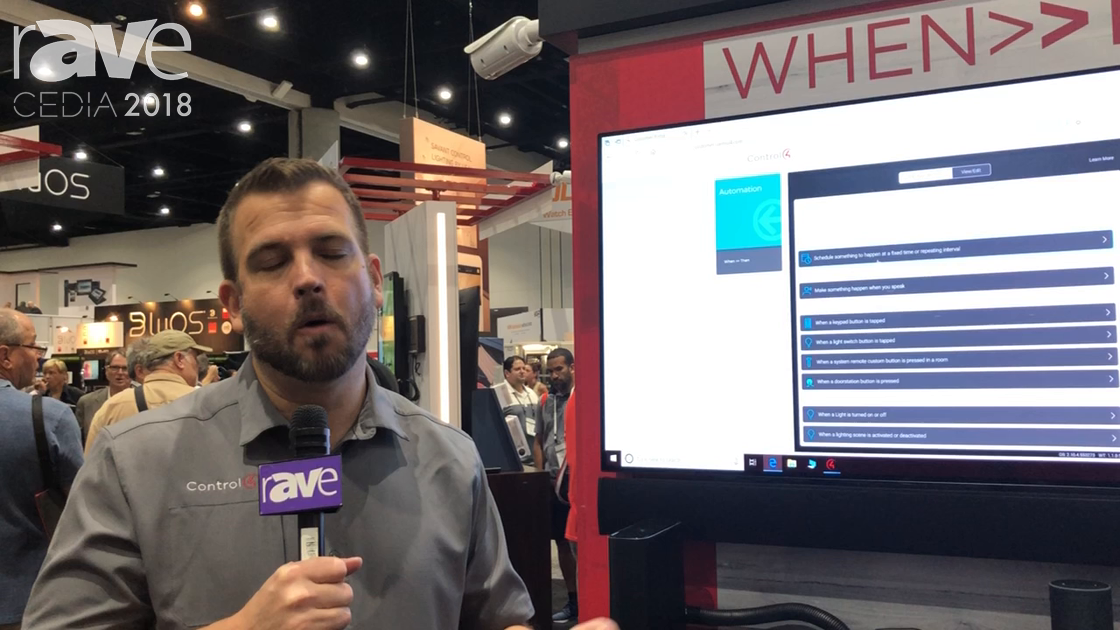 CEDIA 2018: Control4 Explains When>>Then Home Automation Application with Alexa Capabilities