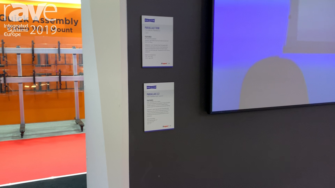 ISE 2019: Da-Lite Features Its Parallax 2.3 Projection Screen