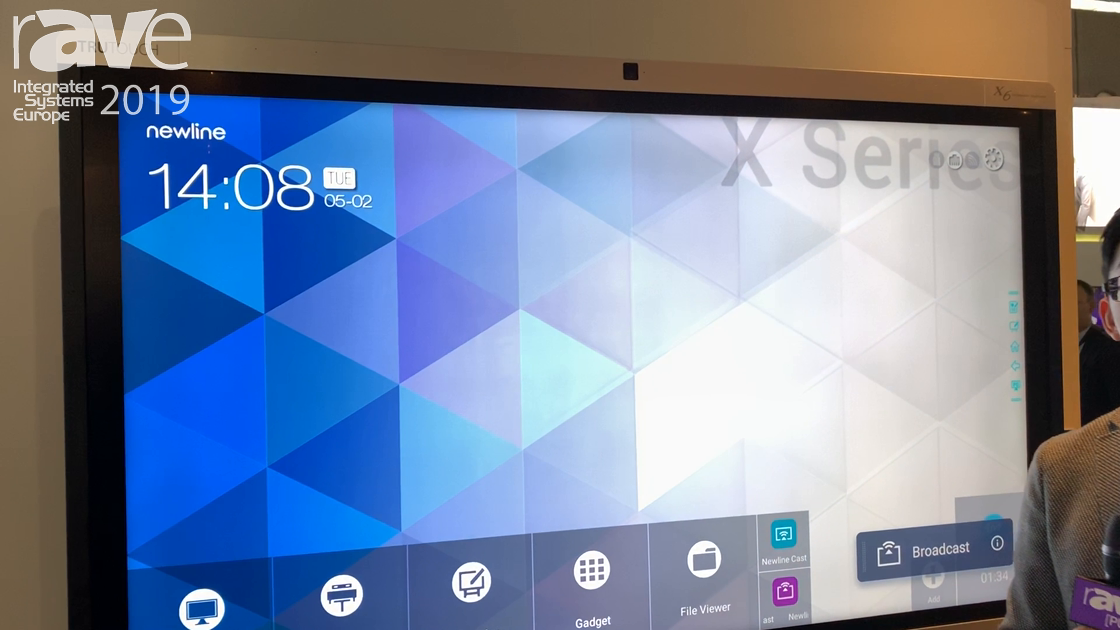 ISE 2019: Newline Interactive Showcases Its X6 Collaboration Touch Screen