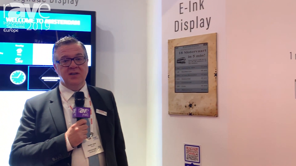 ISE 2019: Vestel Demos Its New 13″ E-Ink Eco Display With Cloud Solution and Solar Powering