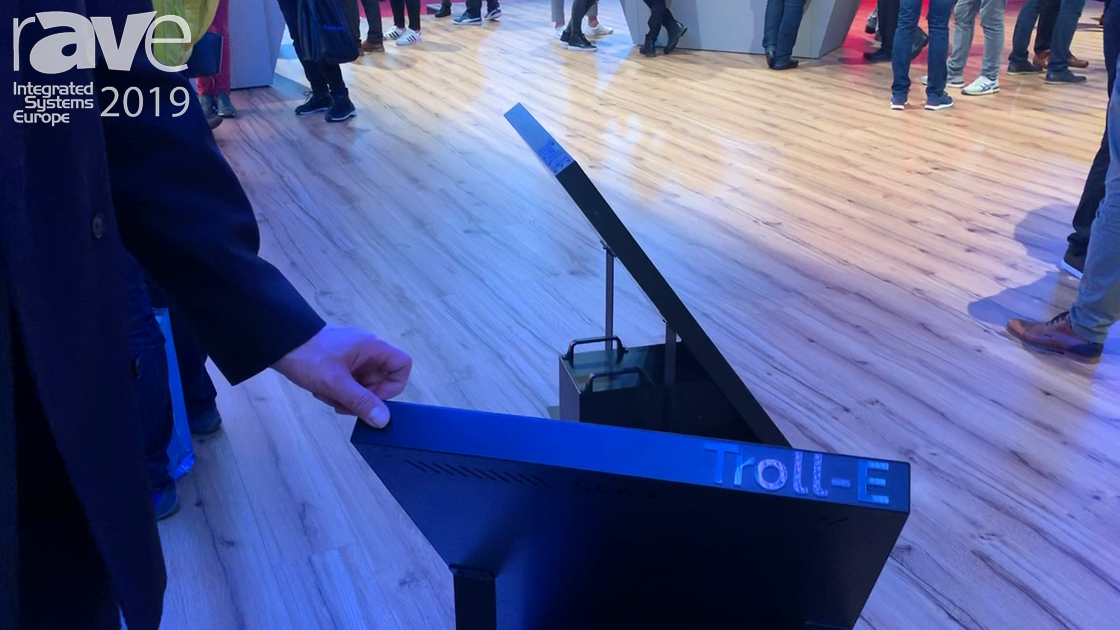 Digital Rooling Sign ISE 2019: LANG AG Demos Troll-E Wireless, Rolling, Battery-Powered ...