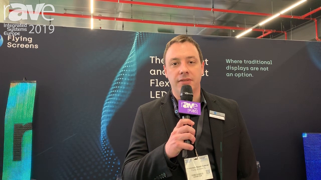 ISE 2019: Flying Screens Showcases Flexible LCD Screens for Retail and Event Installs
