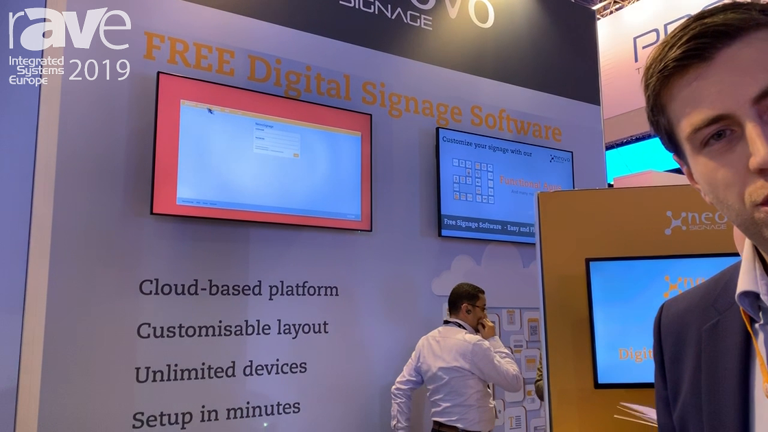 ISE 2019: Neovo Solutions Demos Free Digital Signage Software