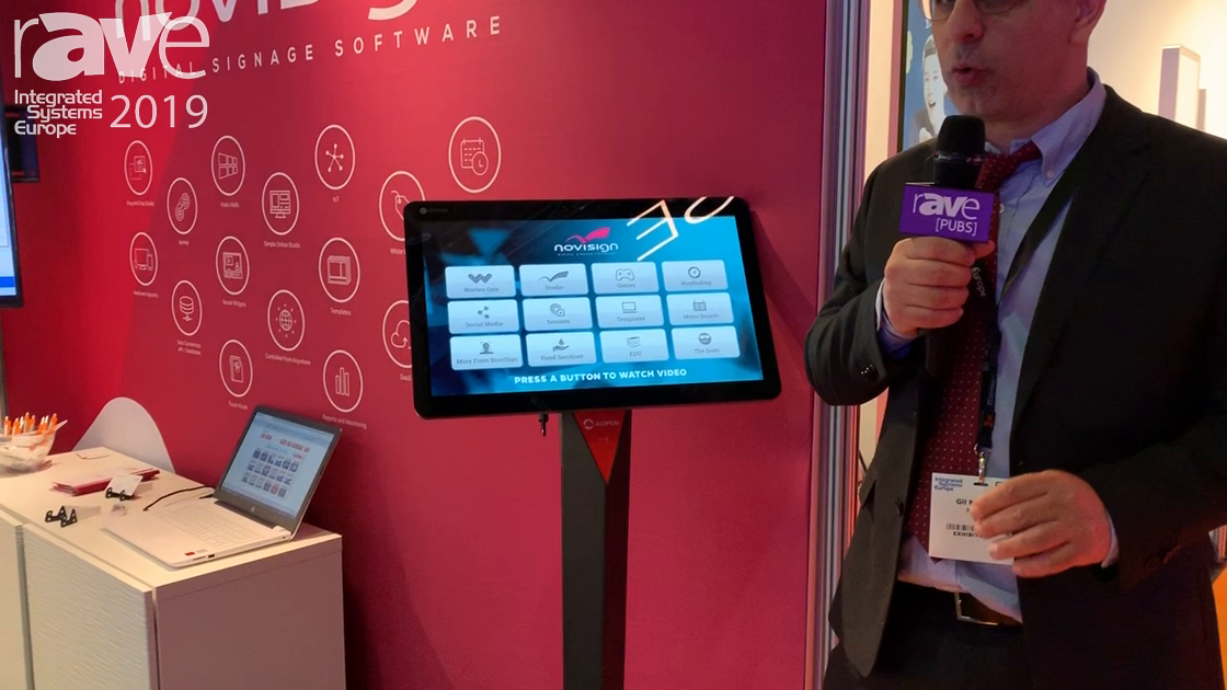 ISE 2019: Novisign Demos Kiosk Software Using AOPEN for Indoor/Outdoor Use