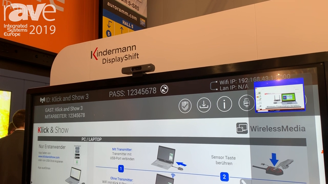 ISE 2019: Kindermann Presents DisplayShift Height Adjustable Mount for Displays