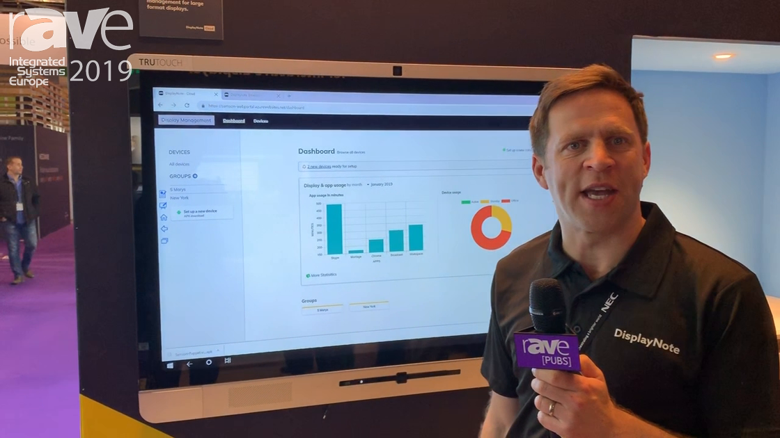 ISE 2019: DisplayNote Demos Display Management Software Portal for Device Management