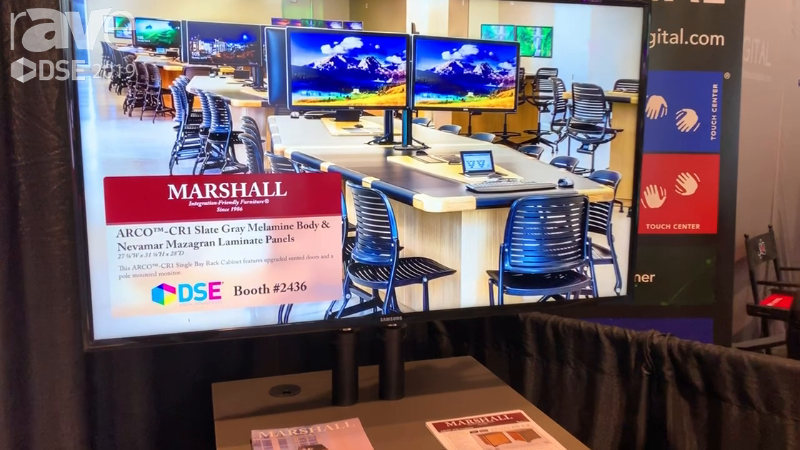 DSE 2019: Marshall Furniture Features Its ARCO-CR1 Cabinet With Mazagran Laminate Panels