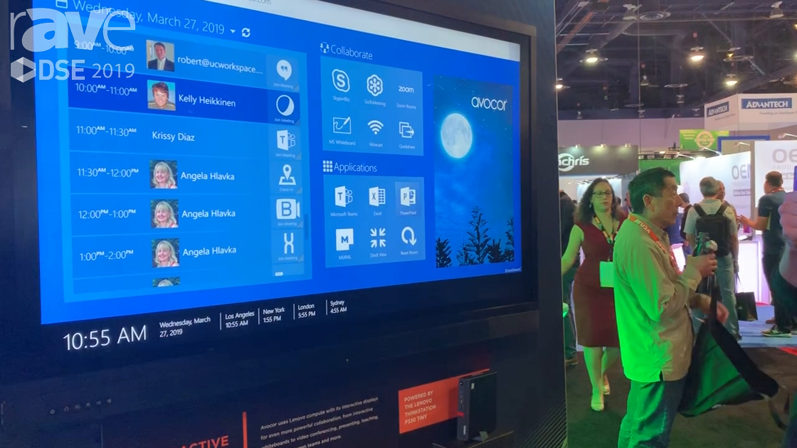 DSE 2019: Lenovo Showcases Its P330 Tiny Work Station on an Avocor Display