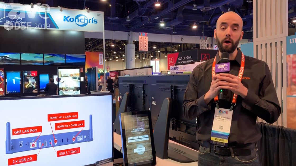 DSE 2019: AOPEN Reveals Its eTile-X15 All-in-One Player/Display That’s PoE, Has Both Windows, Linux