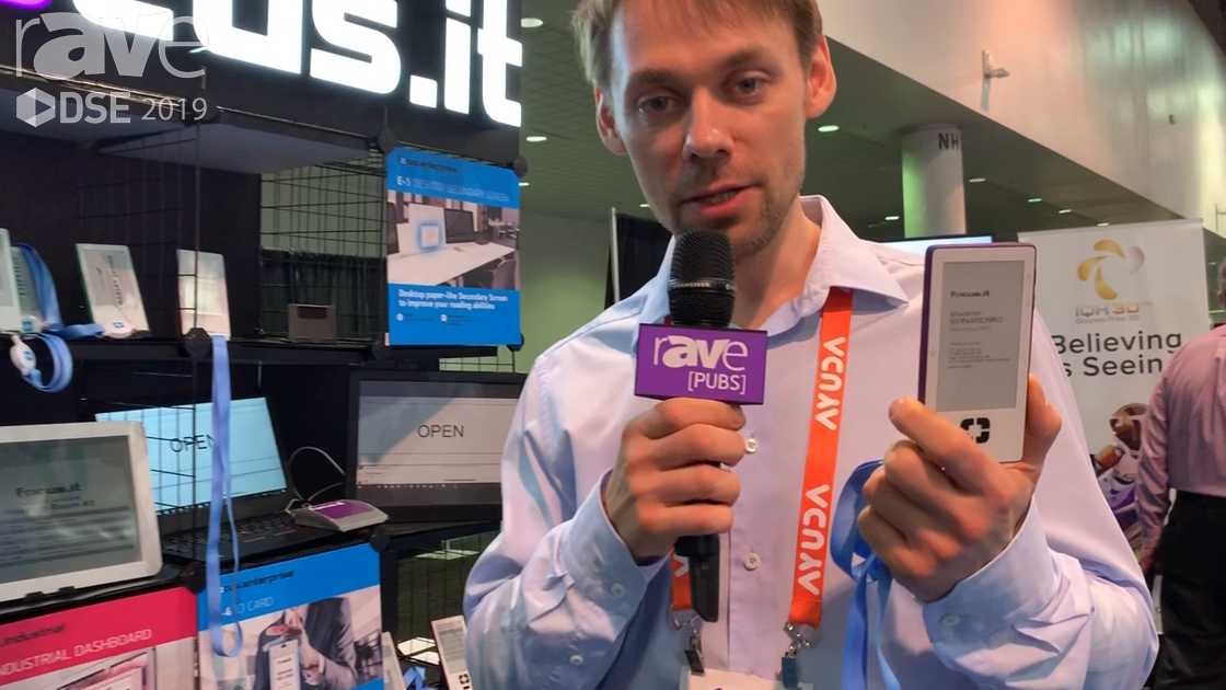 DSE 2019: Focus.it Demos E-Ink-Based E-4 ID Card With RFID, Updating Content, Etc.