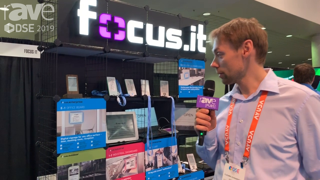 DSE 2019: Focus.it Showcases E-1 Office Board E-Ink Based Room Booking Sign