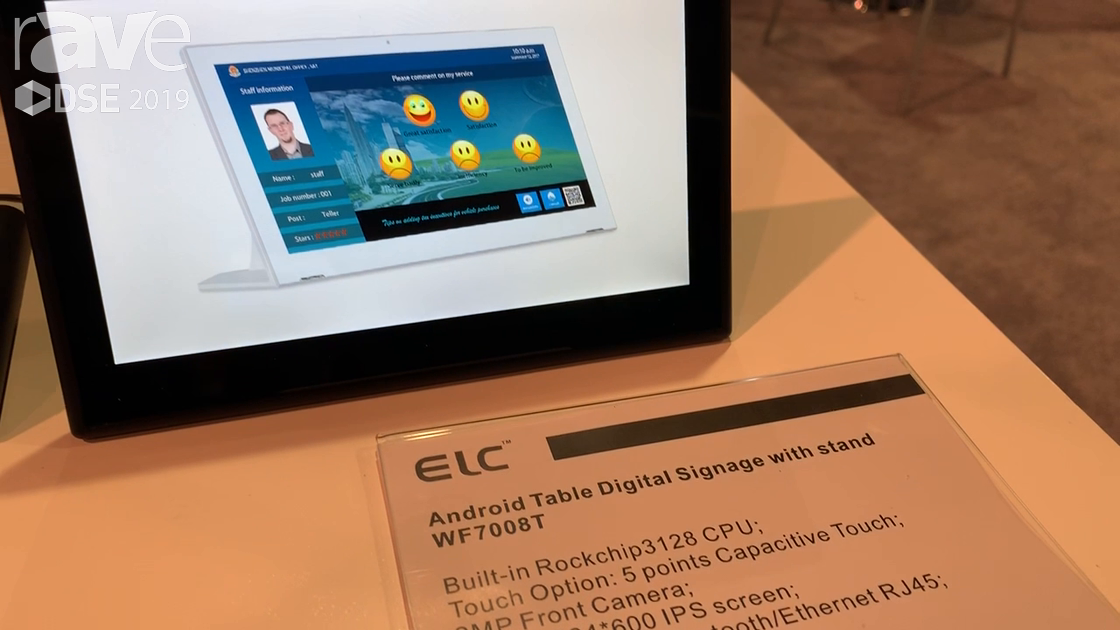 DSE 2019: ELC Showcases WF7008T Digital Signage Table with Stand