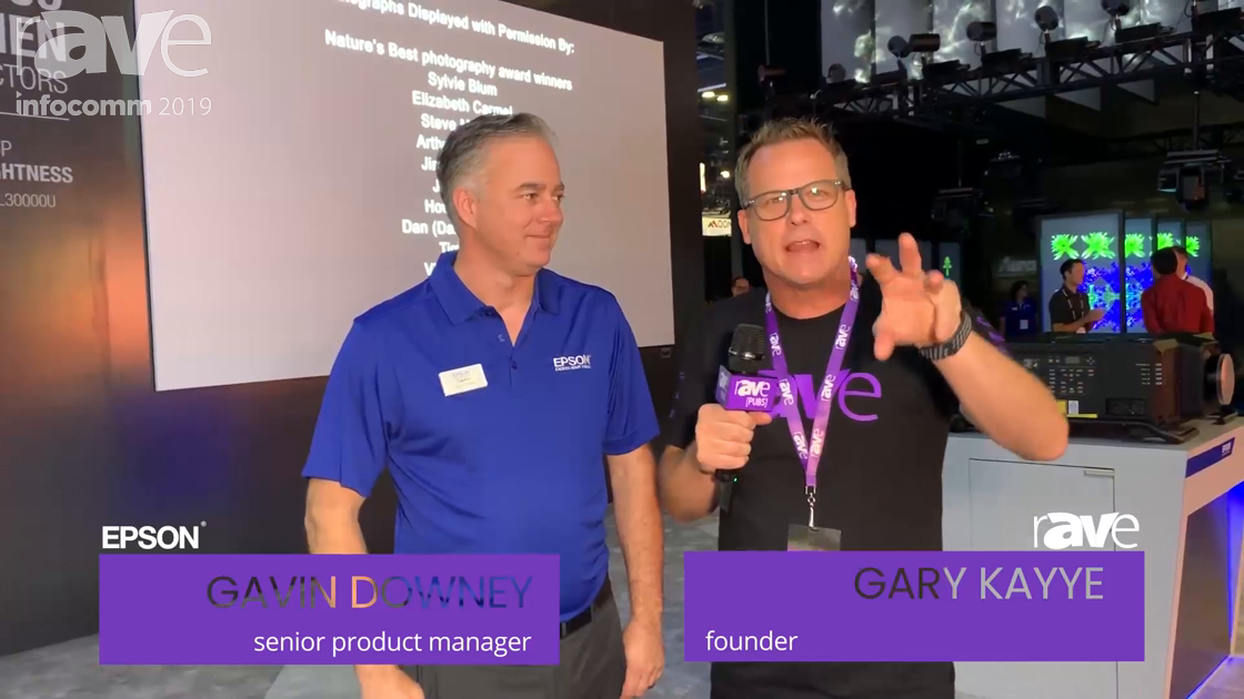 InfoComm 2019: Gavin Downey Leads Gary on Tour of the Epson Booth