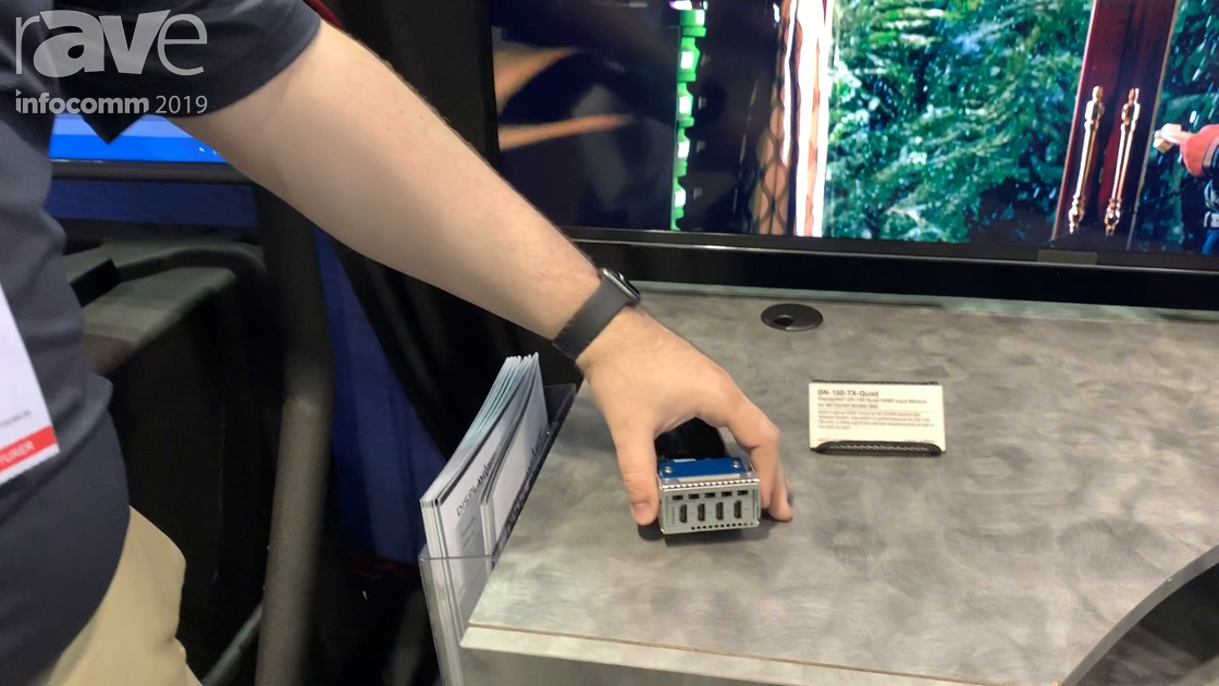 InfoComm 2019: DVIGear Shows DisplayNet DN-150-TX-Quad Quad HDMI Input Module for NETGEAR M4300-96X