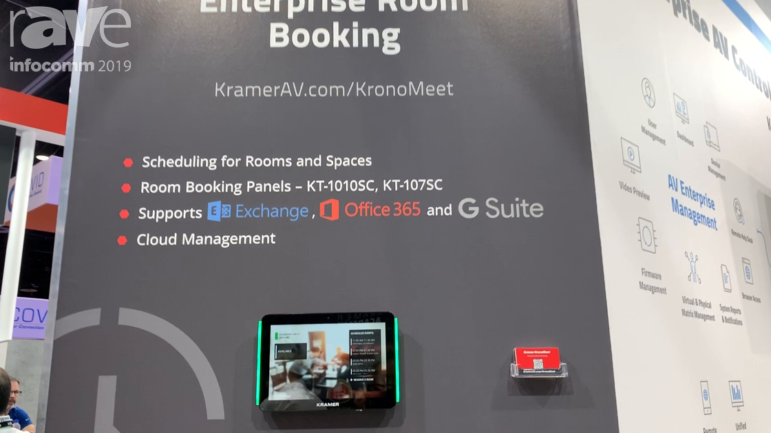 InfoComm 2019: Kramer Adds KT-1010SC, KT-107SC Touch Panels to KronoMeet Enterprise Room Booking