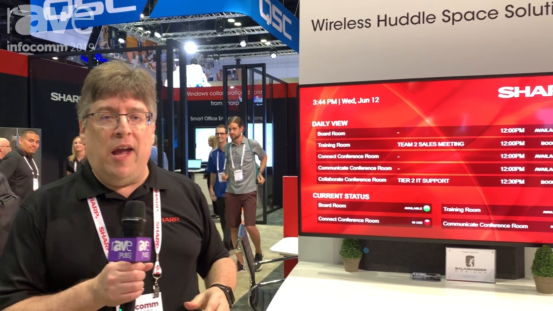 InfoComm 2019: Sharp Demos a Wireless Huddle Space Solution With M501 Smart Signage SoC Display