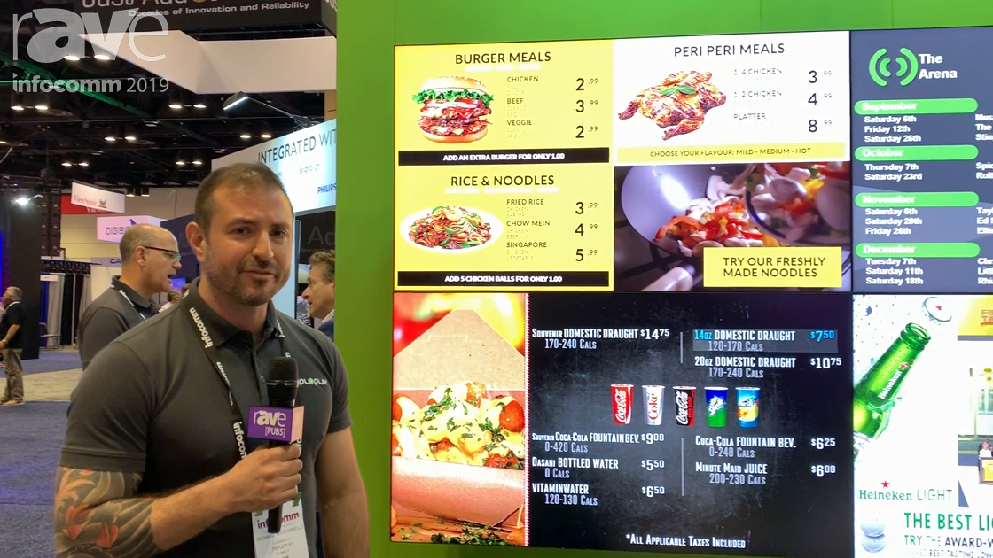 InfoComm 2019: Tripleplay Demos Digital Signage Software With Live Feed TV, Digital Menu Boards