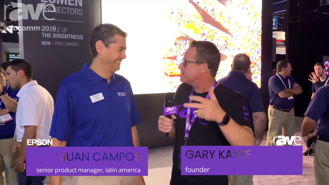 InfoComm 2019: Juan Campos Takes Us on an Epson InfoComm 2019 Booth Tour (in Spanish)