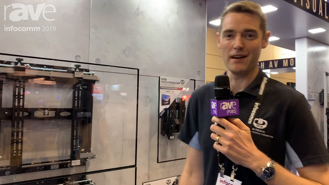 InfoComm 2019: B-Tech AV Mounts Demos BT8310 Video Wall Mount with Quick Lock Push System